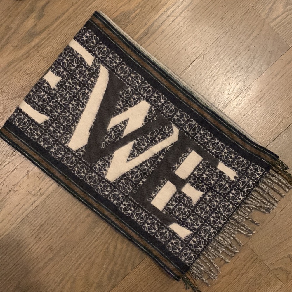 Loewe • Logo Jacquard Wool Blend Scarf